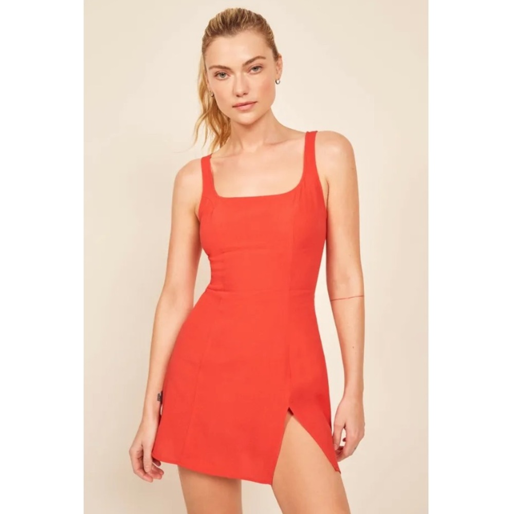 Reformation Tiegan Dress in Cherry Red *Discontinued*